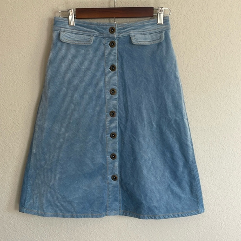 Anthropologie Blue A-Line Skirt